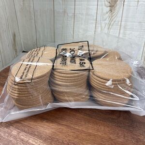 Pallia’s 100 PCs Round Cork Coasters Set